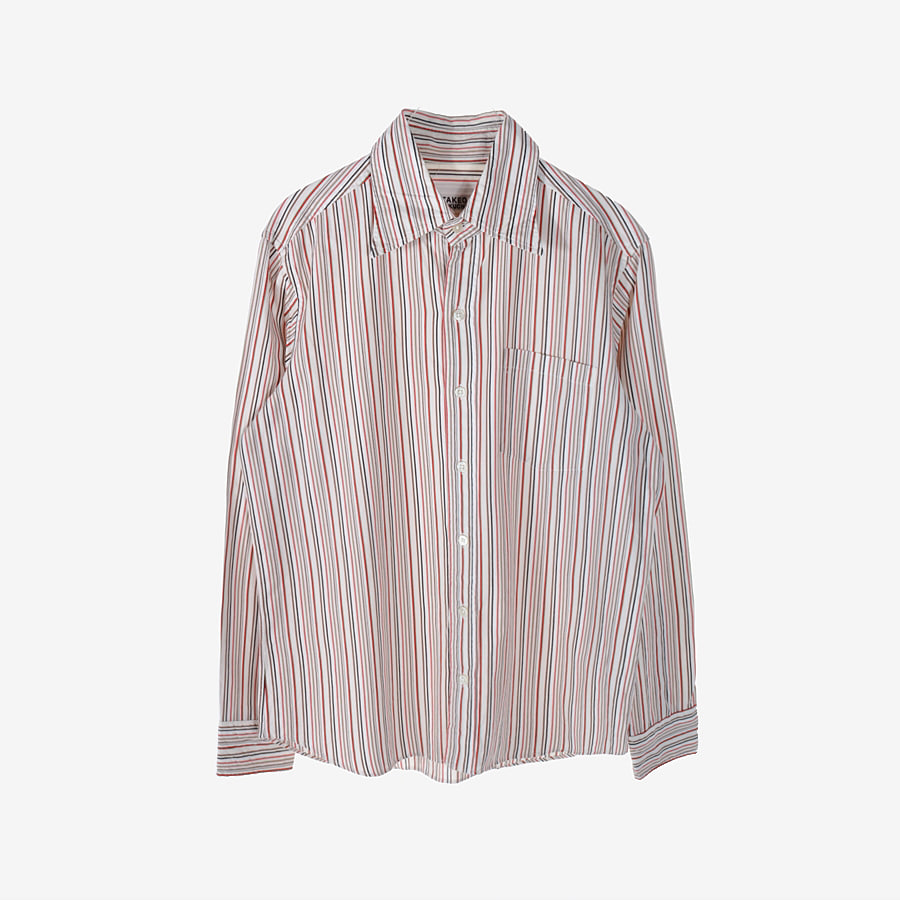 [TAKEO KIKUCHI] 타케오 키쿠치 코튼 스트라이프 셔츠 Multi / size men M / made in JAPAN 빈티지 편집샵